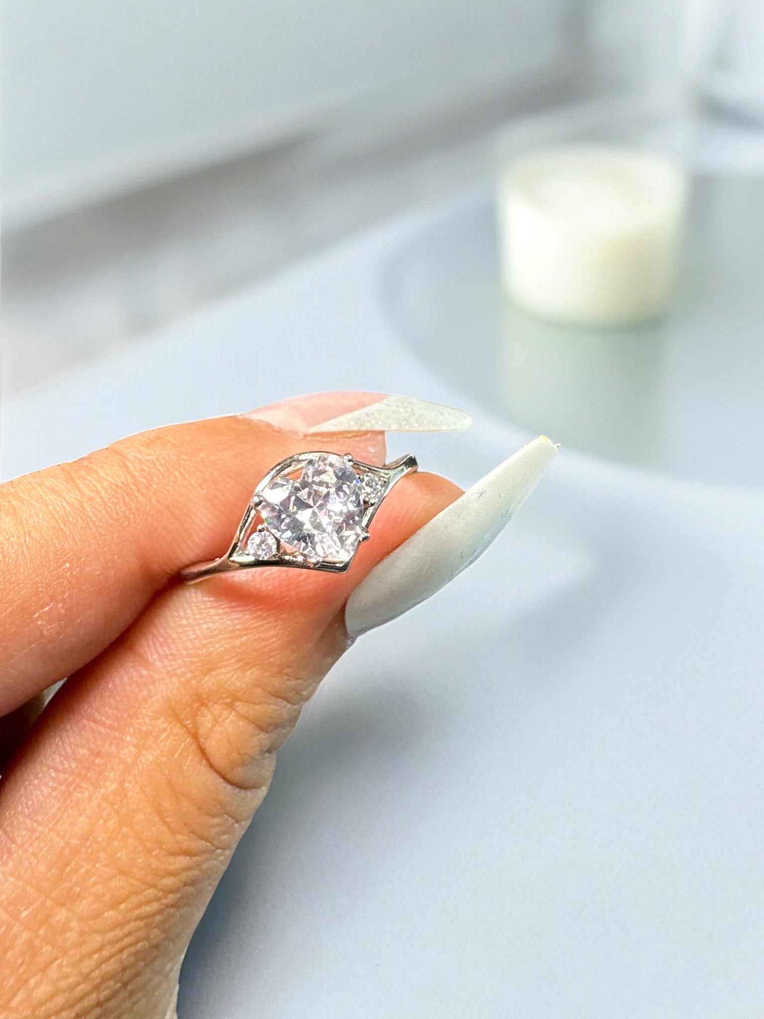 VIVIAN ZIRCONIA SILVER RING