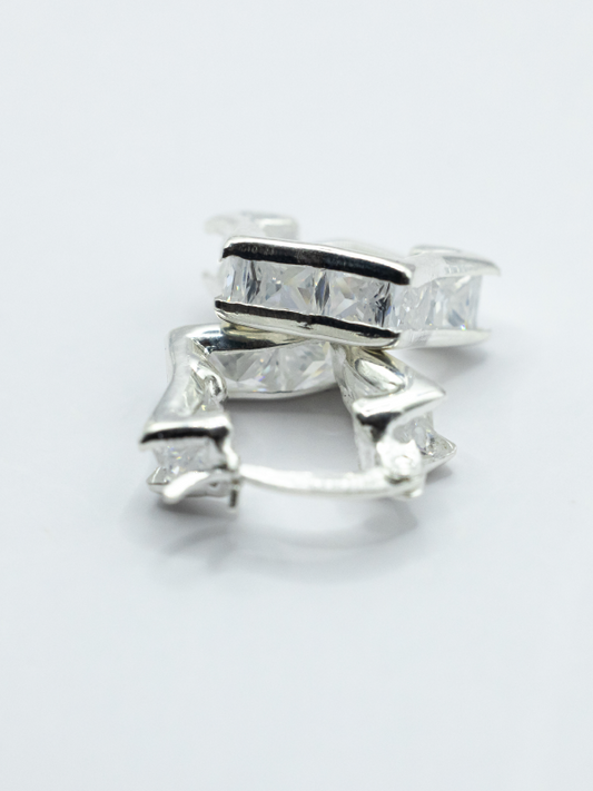 VERA SILVER ERRINGS CUBE ZIRCONIA