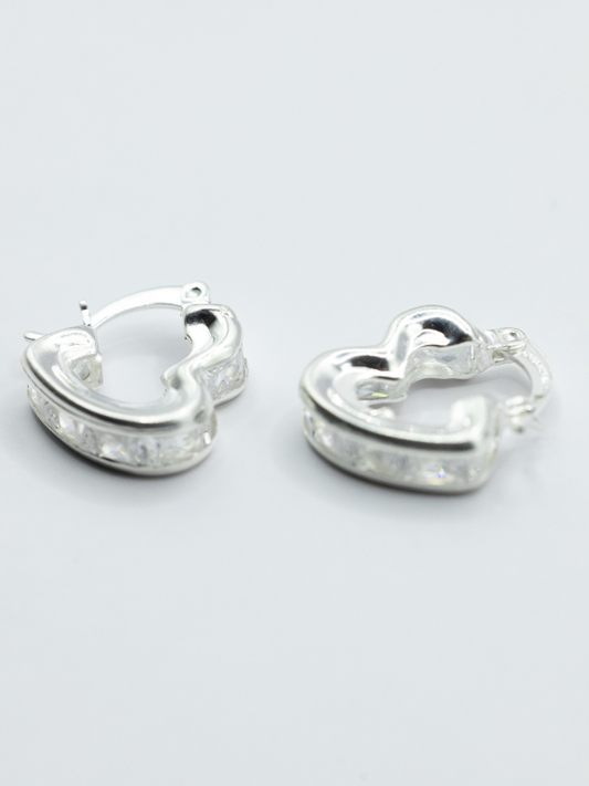 DIANA SILVER EARRINGS CUBE ZIRCONIA