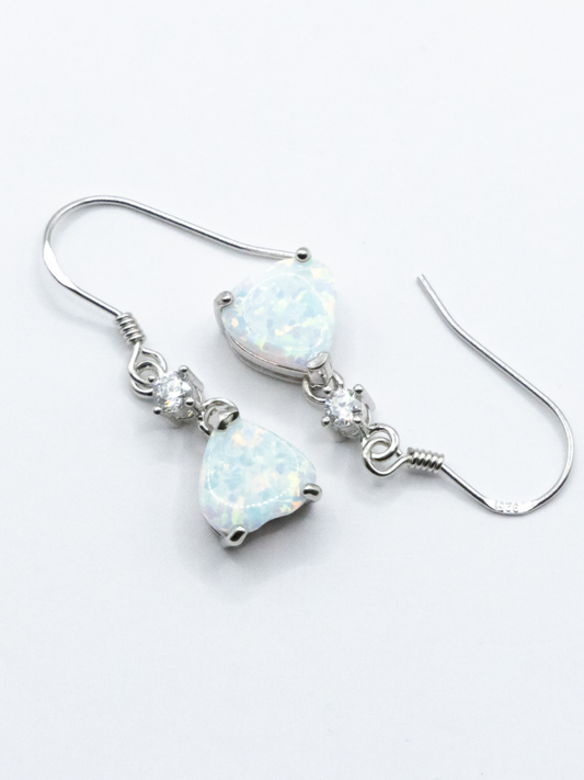 ELIANA SILVER EARRINGS WHITE OPAL