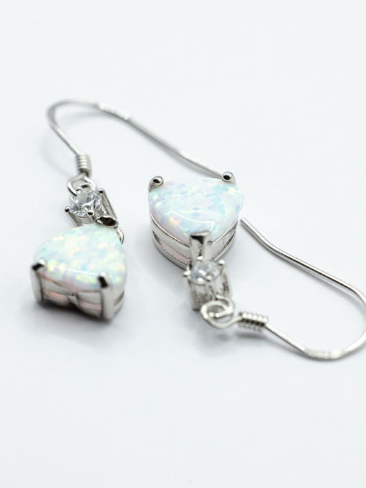 ELIANA SILVER EARRINGS WHITE OPAL