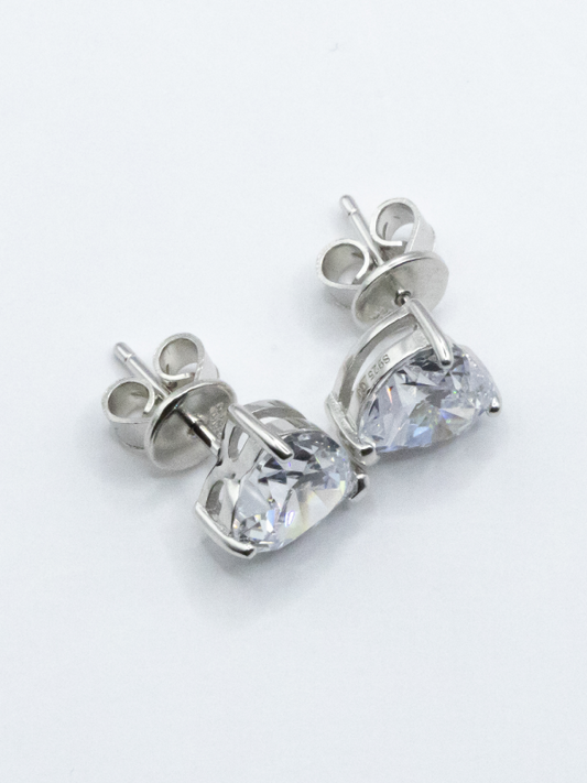 TAYLOR SILVER EARRINGS WHITE CUBIC ZIRCONIA