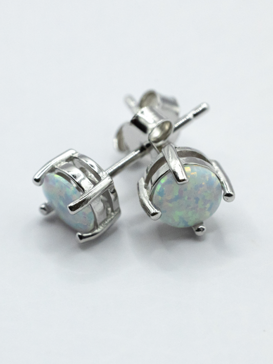 DANIELA SILVER EARRINGS WHITE OPAL