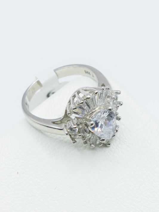 BRIANNA CUBIC ZIRCONIA SILVER RING