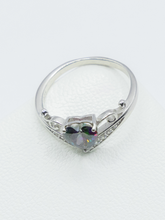 AURORA  AMETHYST SILVER RING